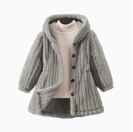 Mini Fashion™ - Pehmeä pörrökangas - Lasten talvitakki