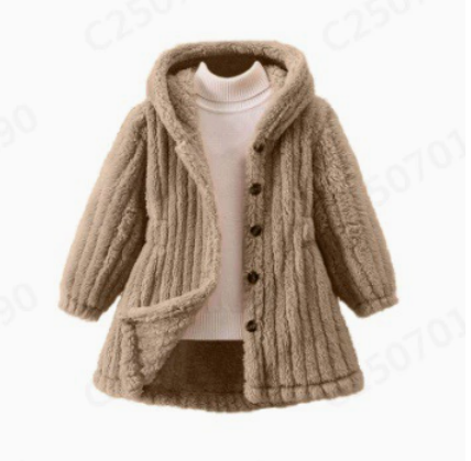 Mini Fashion™ - Pehmeä pörrökangas - Lasten talvitakki