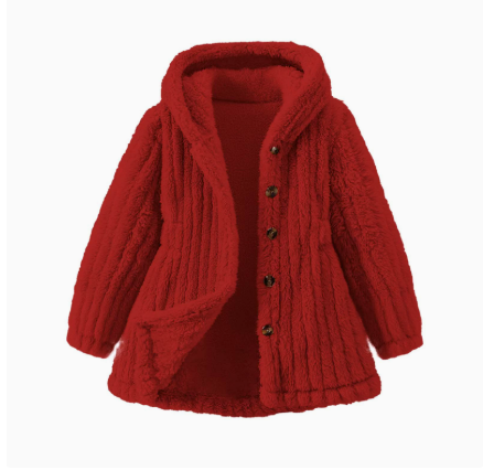 Mini Fashion™ - Pehmeä pörrökangas - Lasten talvitakki