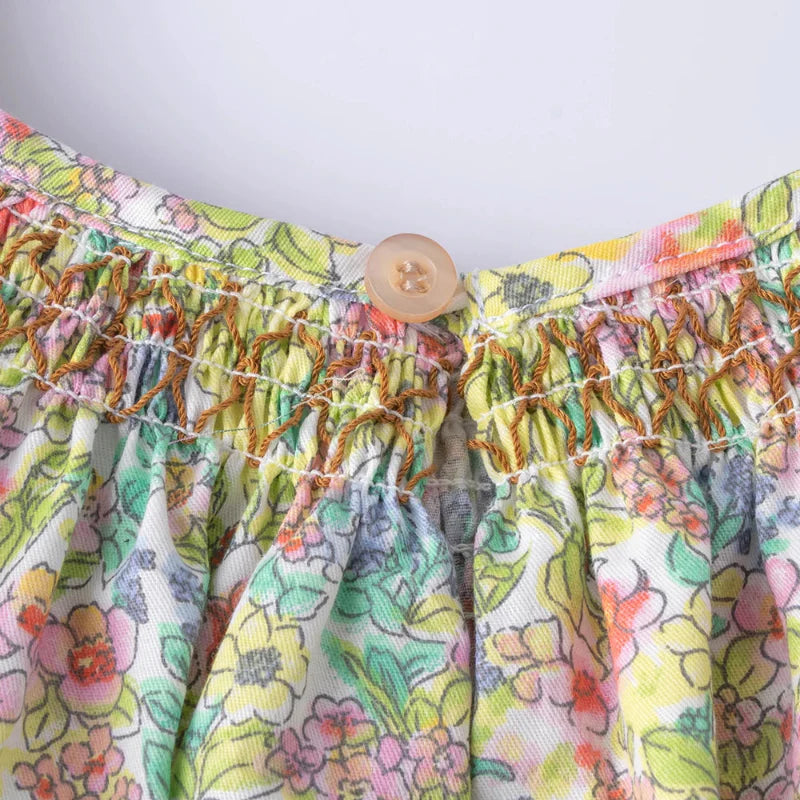Floral Dress – Kevyt ja ilmava – Tyttöjen hihallinen mekko