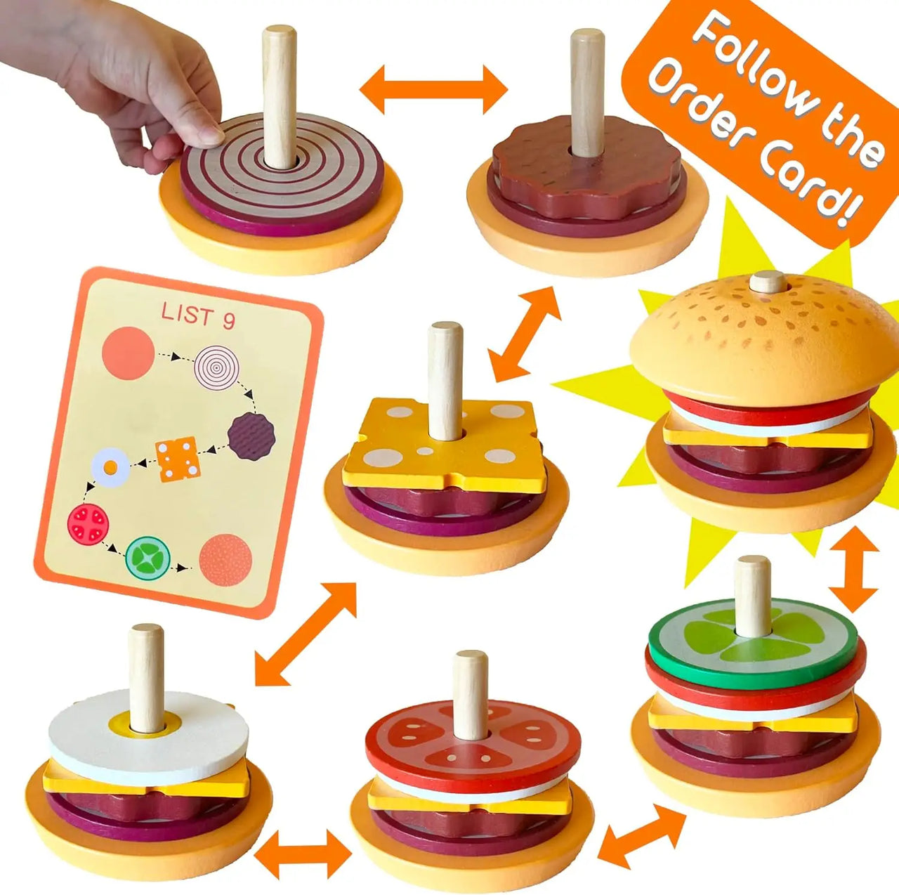 Woods™ - Maukas pinoaminen - Sandwich rakennuslelut
