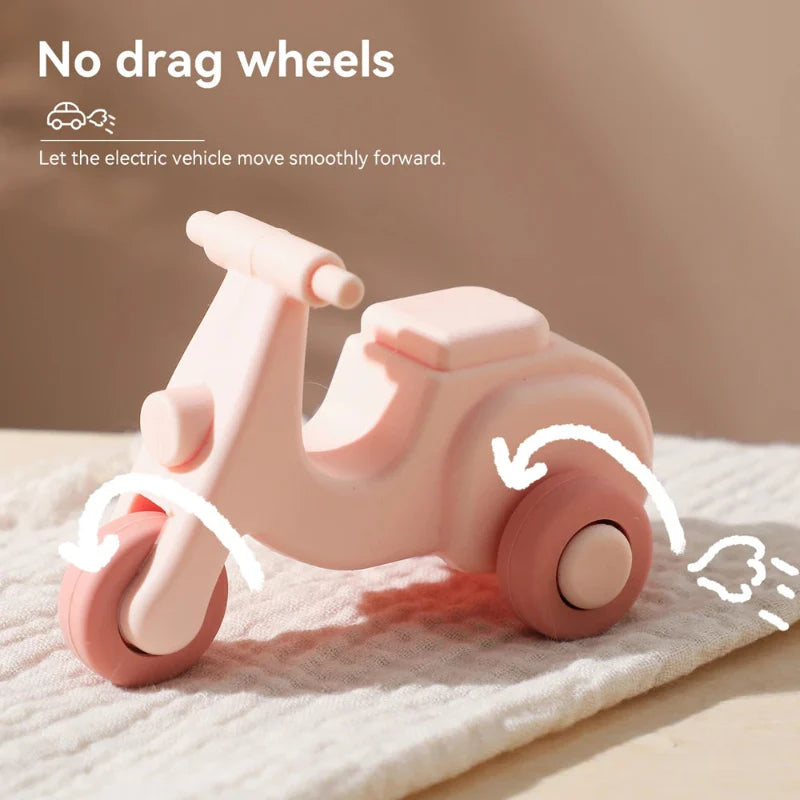 Montessori Silicone Toy Car – Turvallinen ja purulelu – silikoninen puruleluajoneuvo