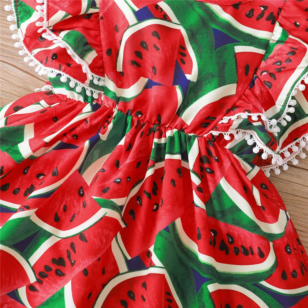 Mini Fashion™ - Söpöt vesimelonit - Tyttöjen mekko