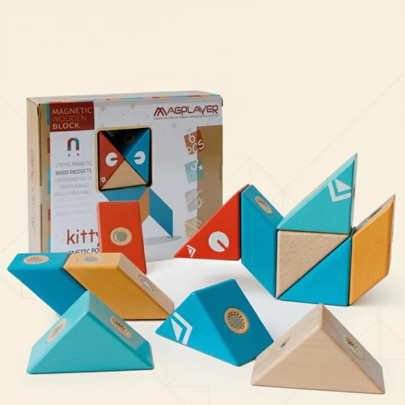 MagPlayer – Luovuus ja motoriset taidot – DIY-puumagneettiset rakennuspalikat