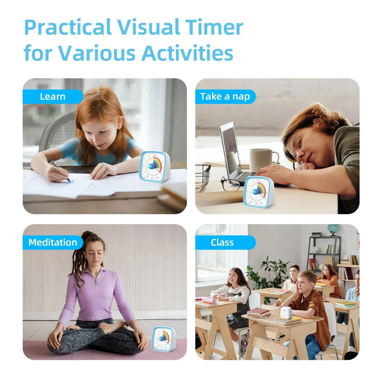 Visual Timer – Värikäs & rauhallinen – Lasten ajastin