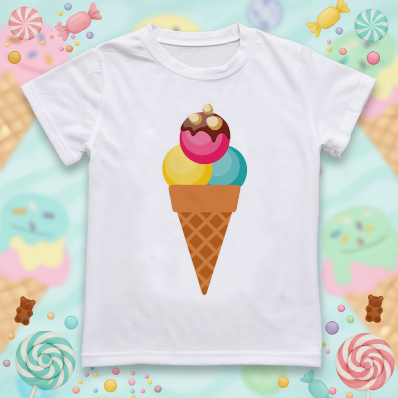 Boys & Girls Summer Tee – Mukava ja leikkisä – Hauska kuosinen lasten T-paita