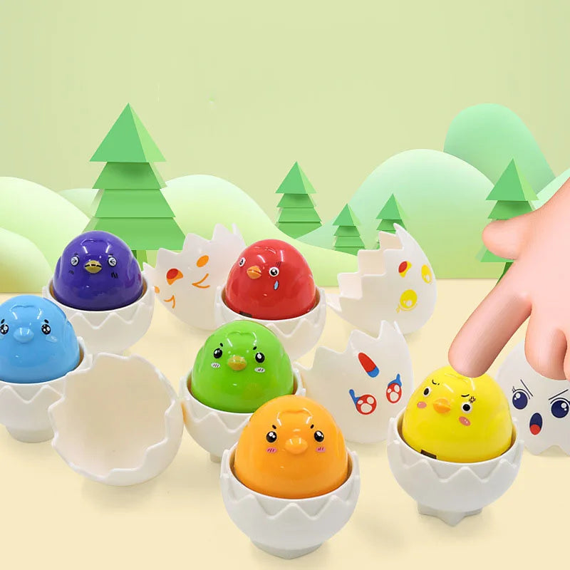 Montessori 3D Eggs Puzzle – Hauskaa pääsiäiseksi – Munien lajittelupeli