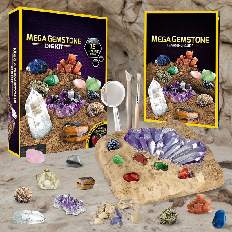Gemstone Dig Kit – Löytöretki & oppiminen – Kristallien kaivaussarja