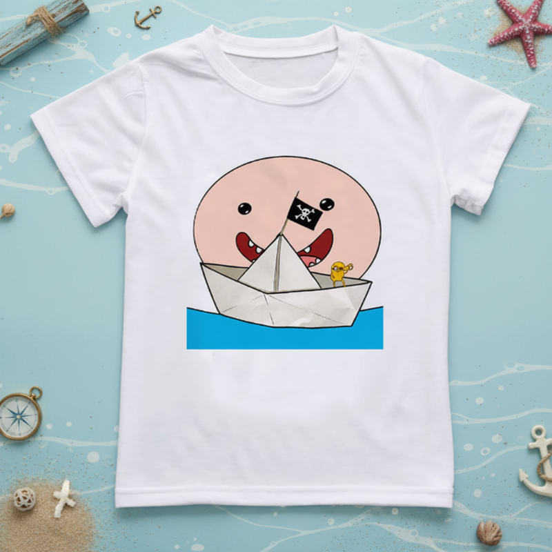 Boys & Girls Summer Tee – Mukava ja leikkisä – Hauska kuosinen lasten T-paita