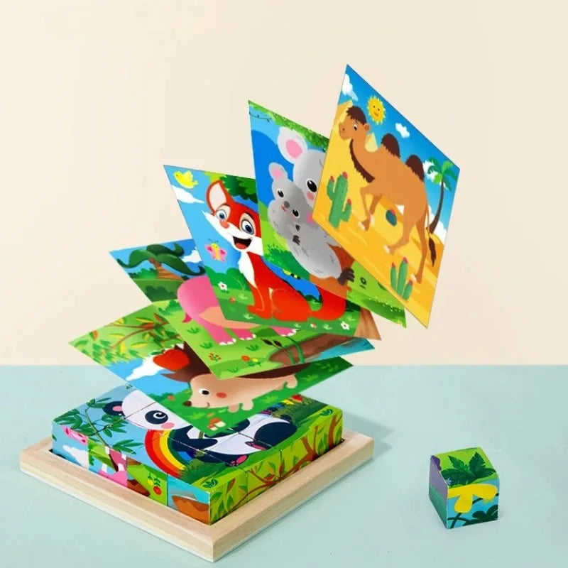 CubePuzzle – Hauska ja opettavainen - 3D-puupalikat palapeli