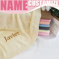 Thumbnail for Personalized Baby Blanket – Pehmeä ja ainutlaatuinen – henkilökohtaisesti brodeerattu puuvillapeitto
