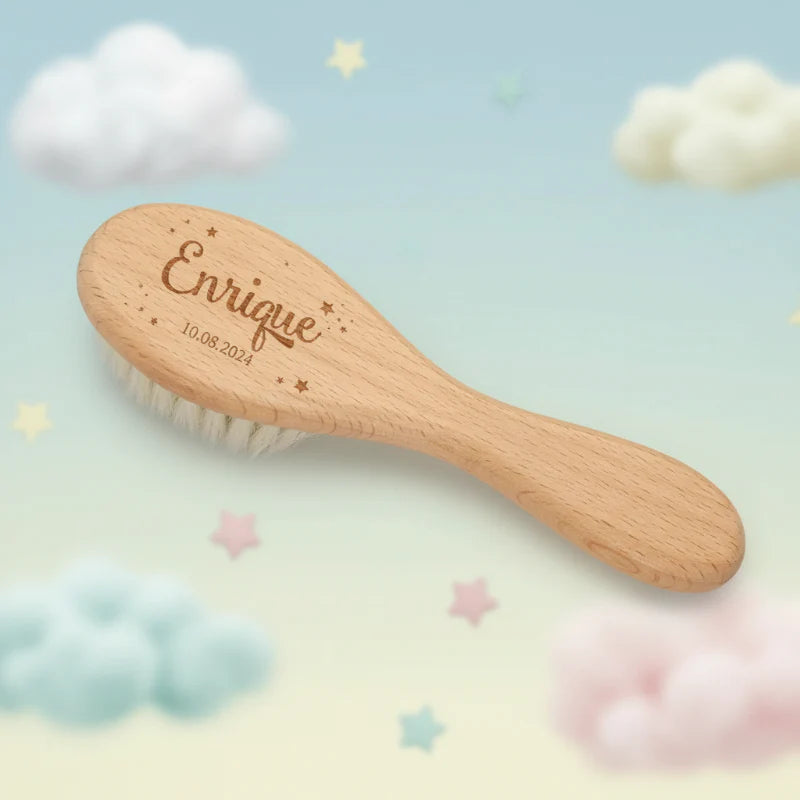 Personalized Hairbrush – Pehmeä ja ainutlaatuinen – yksilöllinen vauvan hiusharjasetti