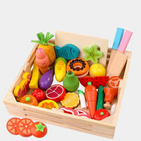 Thumbnail for MiniChef – Hauska ja luova – Puinen magneettinen keittiöleikkisetti