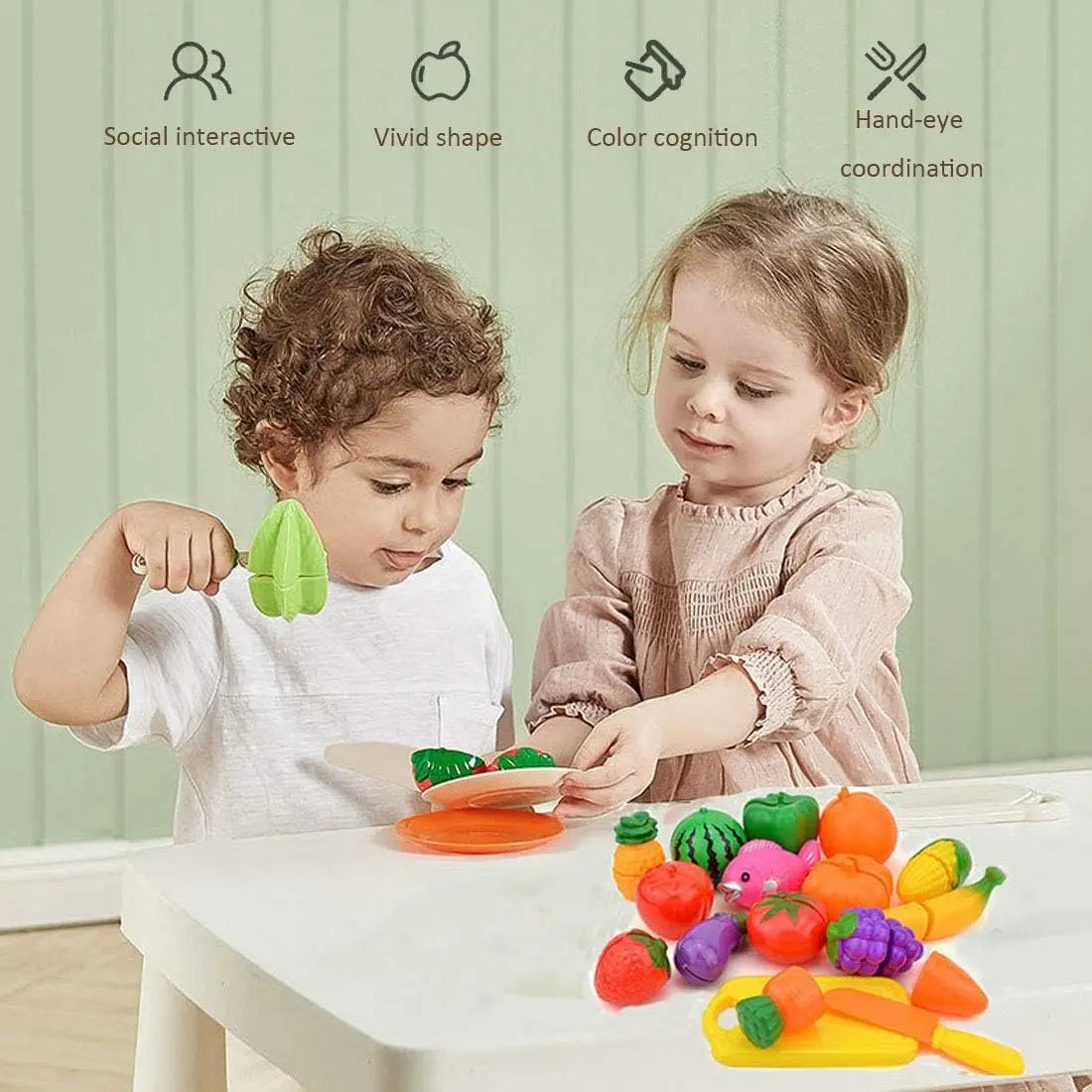 Veggie & Fruit Toys™ - Hauska & opettavainen - Vihannes Hedelmä Lelut
