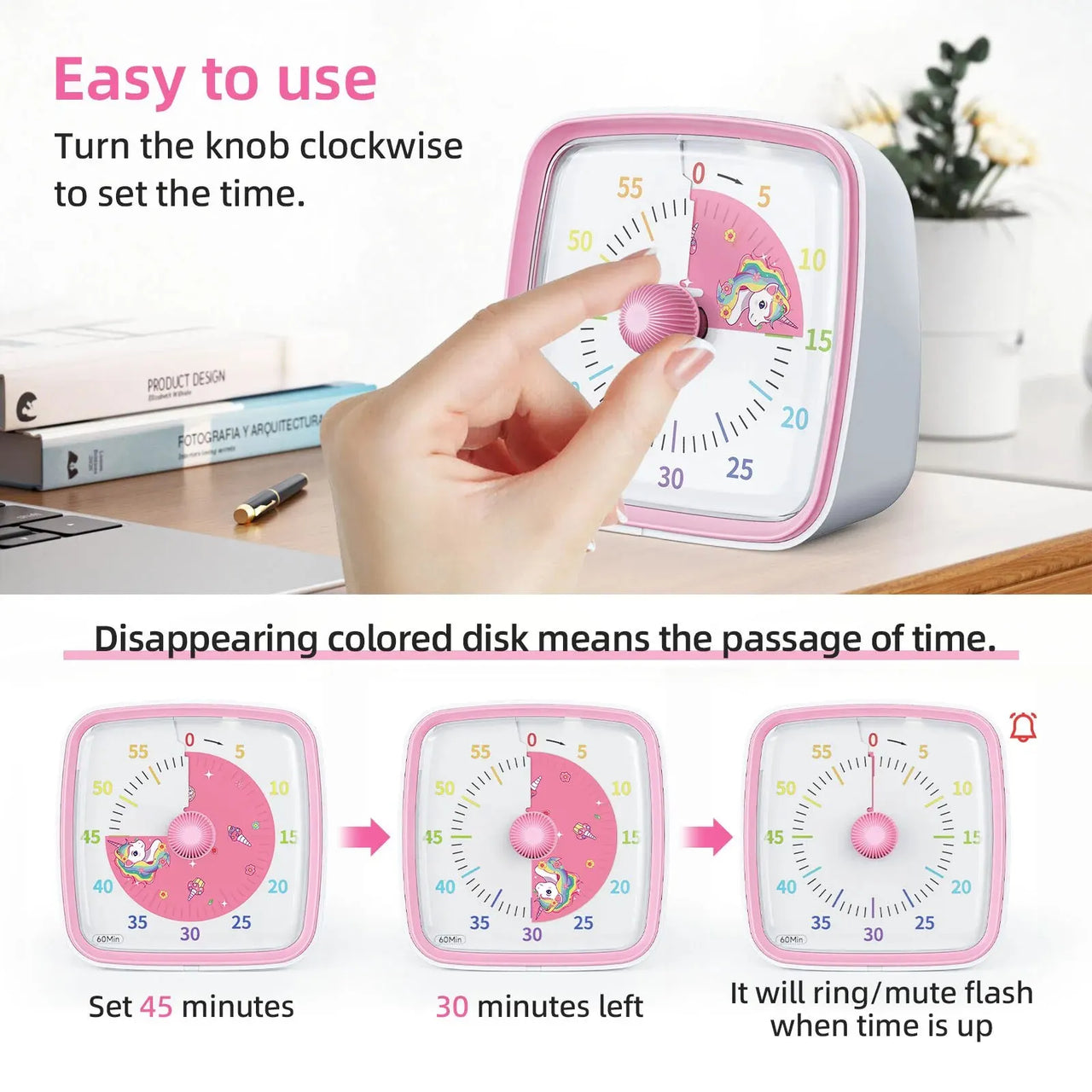 Visual Timer – Värikäs & rauhallinen – Lasten ajastin