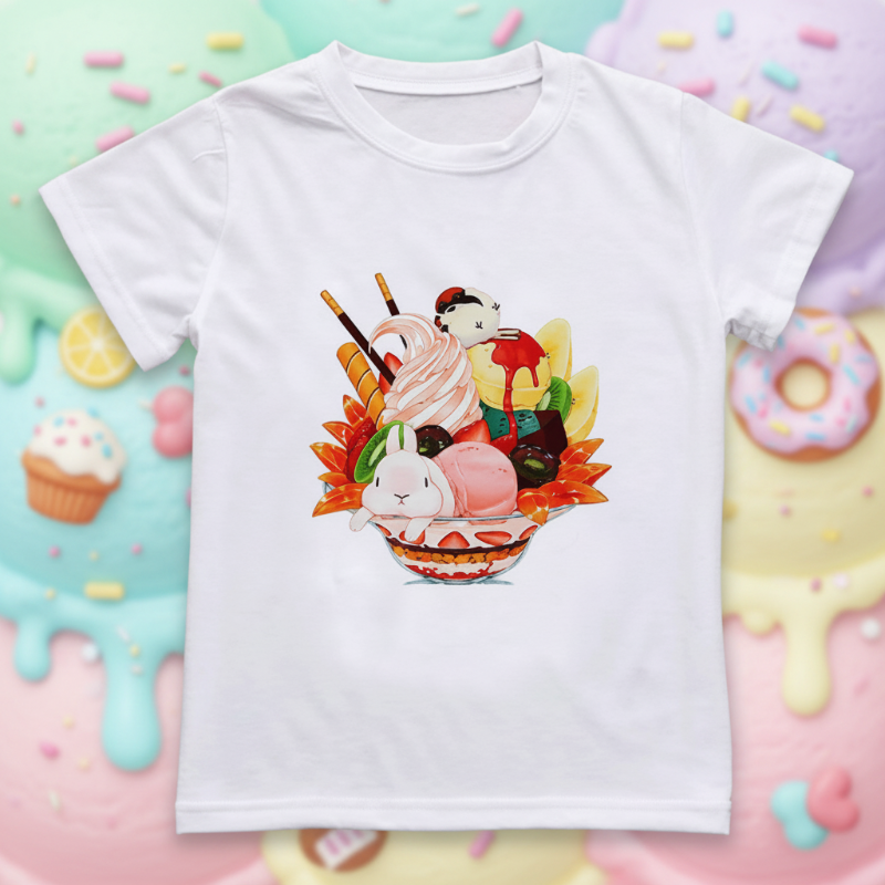 Boys & Girls Summer Tee – Mukava ja leikkisä – Hauska kuosinen lasten T-paita