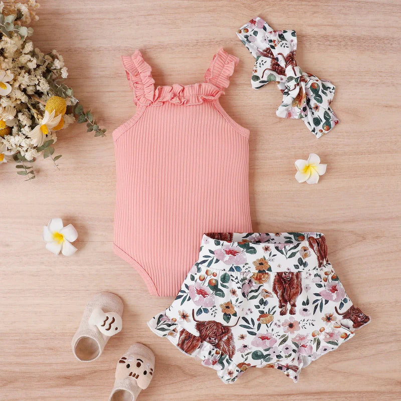 Baby Girl Summer Outfit – Söpö ja ilmava – vauvan vaatesetti