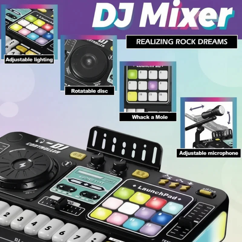 MiniDJ – Musiikillinen ja interaktiivinen – DJ-mikseri-lelu