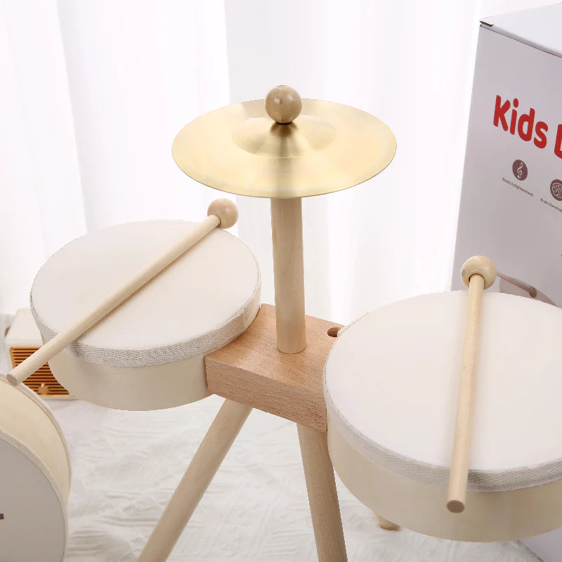 Kids Wooden Drum Toy – Musiikki & Luovuus – Rumpusetti