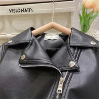 Thumbnail for Girls Leather Jacket – Kestävä ja tyylikäs – Nahkainen lasten takki