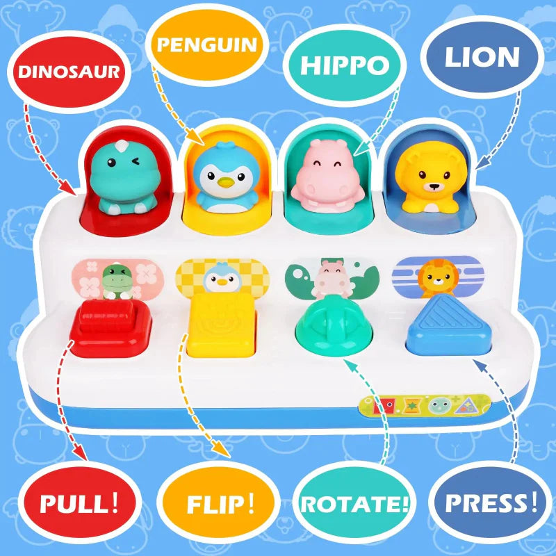 Pop Up Activity Toy – Tutustuminen ja oppiminen – Aisteja kehittävät vauvan lelut