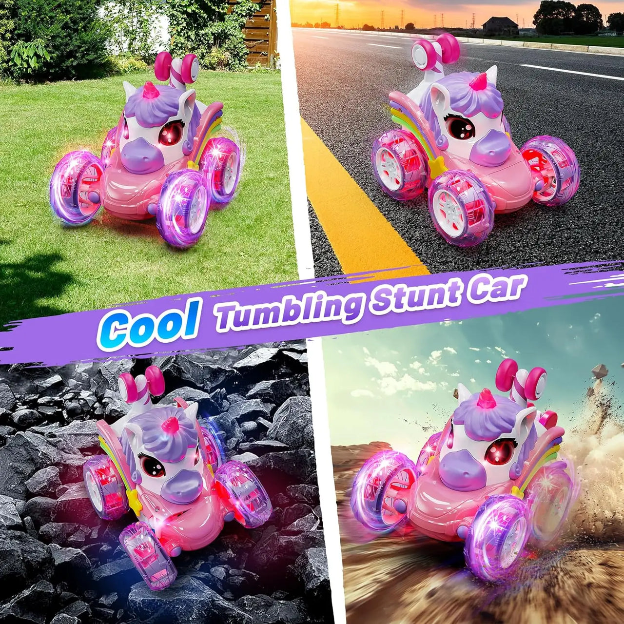 GlowRide – Värikäs ja aktiivinen – Yksisarvinen RC-auto