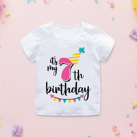 Thumbnail for Birthday Graphic Tee – Söpö ja kevyt – Lasten syntymäpäivä-T-paita