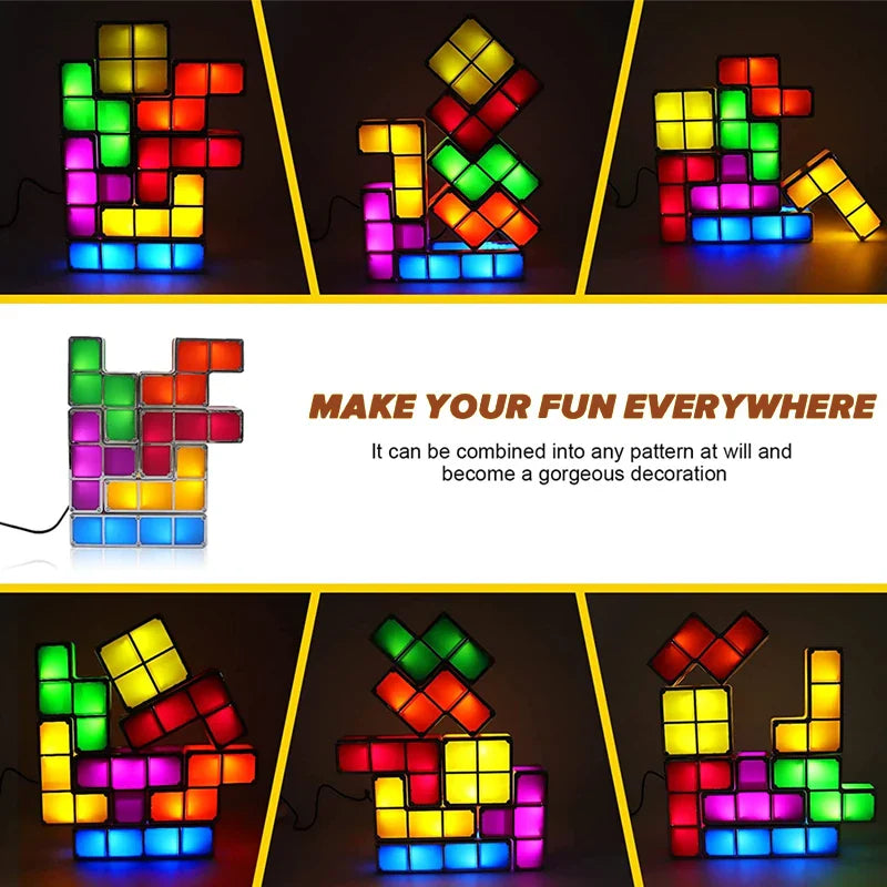 Tetris Night Light™ - Valaisevaa luovuutta - Tetris-lamppu