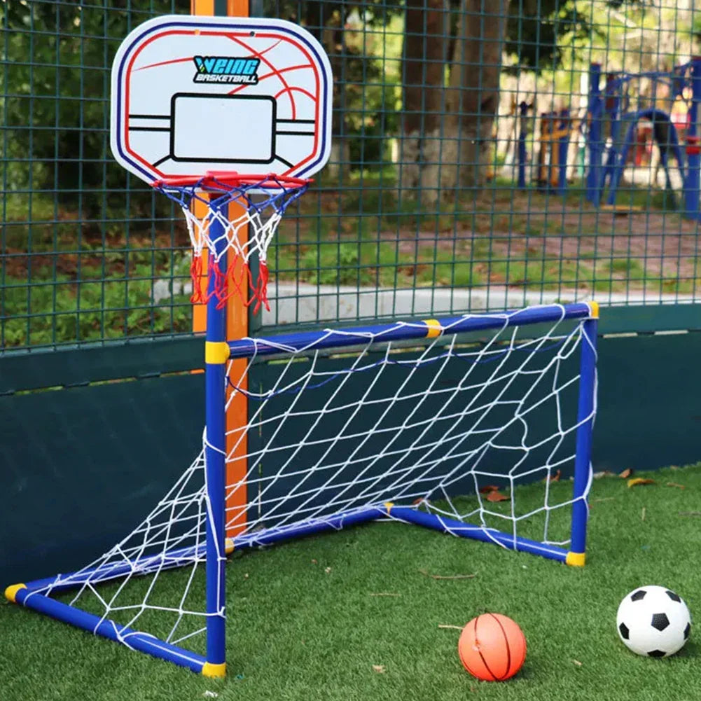 Kids Ball Games - Kaksinkertainen pelinautinto – jalkapallo- ja koripallolelusetti