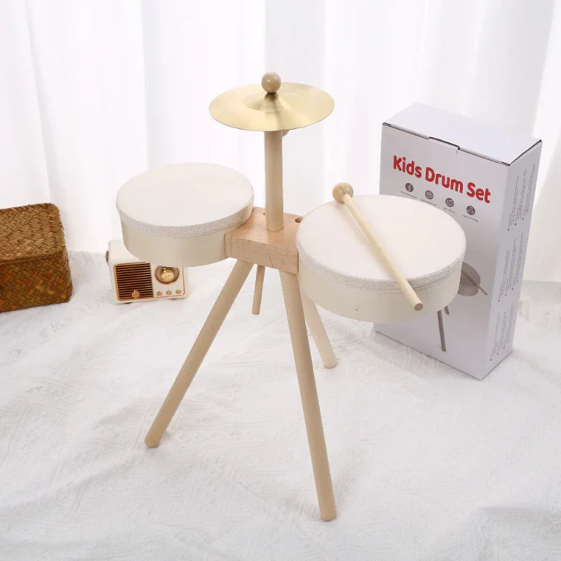 Kids Wooden Drum Toy – Musiikki & Luovuus – Rumpusetti