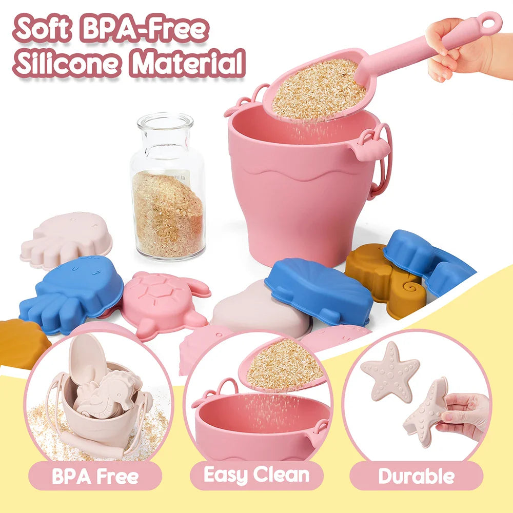 Silicone Beach Set™ - Hiekkaseikkailu -  Rantalelusetti