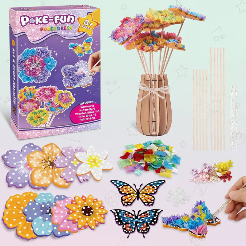 DIY Flower Poke Art – Luova ja opettavainen – Kukkien askartelusetti