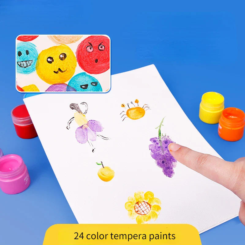 PaintJoy – Värikäs ja luova – Sormiväri- ja guassivärisetti