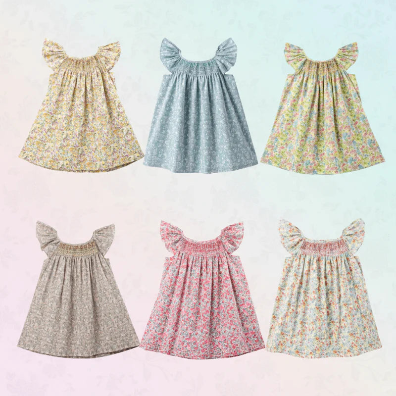 Floral Dress – Kevyt ja ilmava – Tyttöjen hihallinen mekko