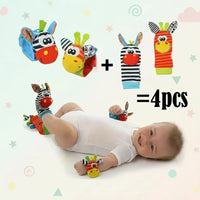 Thumbnail for Wrist Rattle and Socks – Motoriset taidot ja leikki – Vauvan helistimet (4 kpl:n sarja)