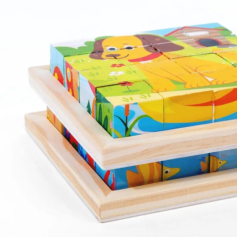 CubePuzzle – Hauska ja opettavainen - 3D-puupalikat palapeli