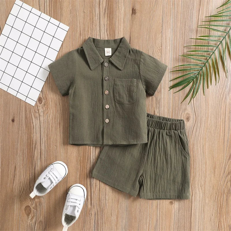 Mini Fashion™ – Kova & tyylikäs - puuvillainen vauvan asu