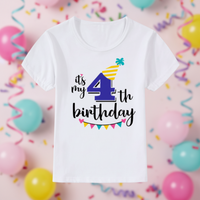 Thumbnail for Birthday Graphic Tee – Söpö ja kevyt – Lasten syntymäpäivä-T-paita