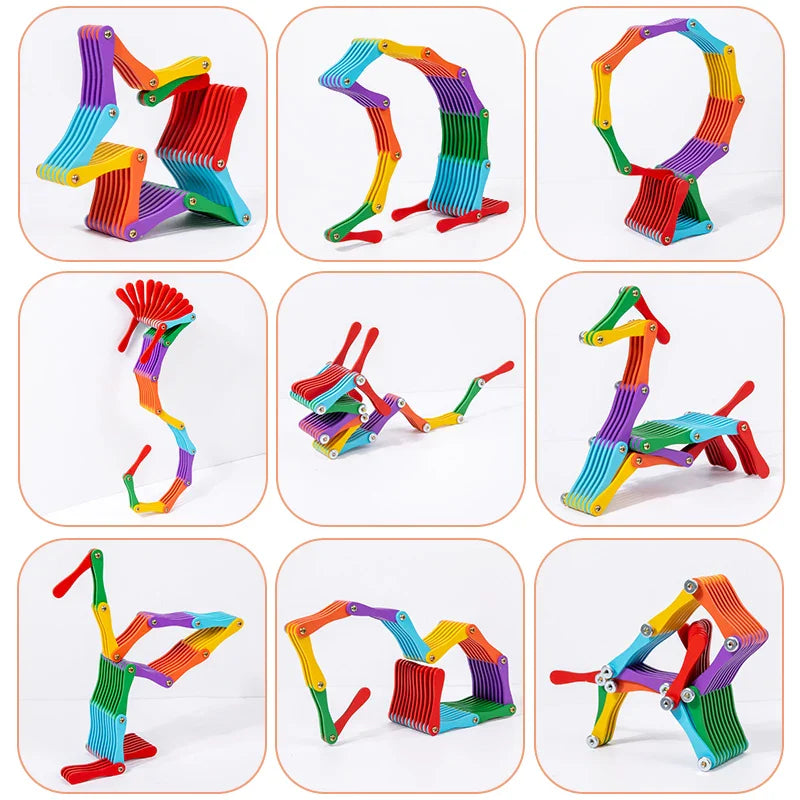 Folding Brain Toy™ – Ajattele & leiki – Puinen taitettava palapeli