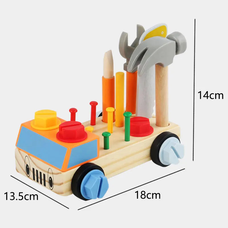 Woods™ - Väännä ja opi - Montessori-auto ruuvilauta