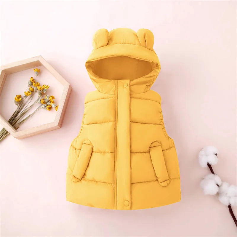 Mini Fashion™ - Lämmin ja trendikäs - Hupullinen toppaliivi