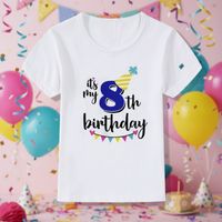 Thumbnail for Birthday Graphic Tee – Söpö ja kevyt – Lasten syntymäpäivä-T-paita