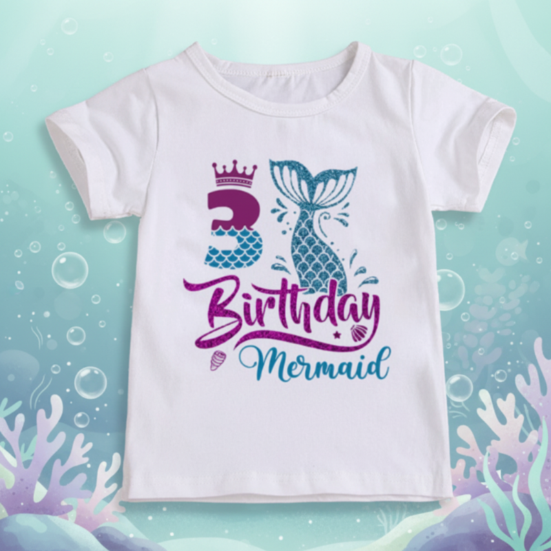 Birthday Graphic Tee – Söpö ja kevyt – Lasten syntymäpäivä-T-paita
