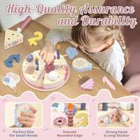 Thumbnail for Wooden Cake Cutting Toy – Luovuus ja roolileikki – Puinen syntymäpäiväkakku