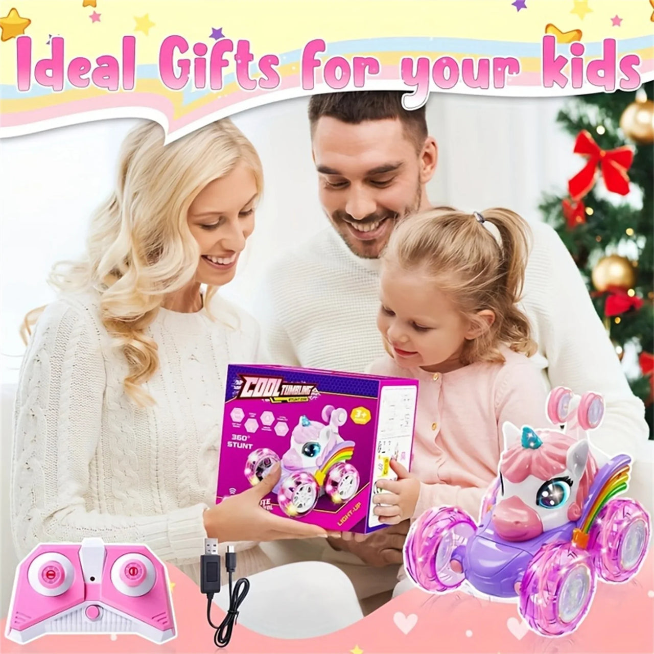 GlowRide – Värikäs ja aktiivinen – Yksisarvinen RC-auto