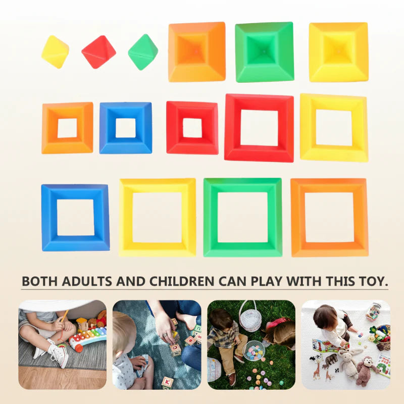 Pyramid Stacking Blocks – Motoriset taidot ja luovuus – Palikkapino-setti
