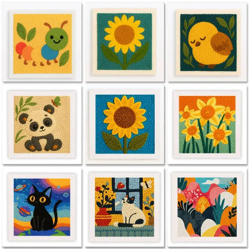 ThreadArt – Käsintehty & Värikäs – Eläinbrodeerauspaketti