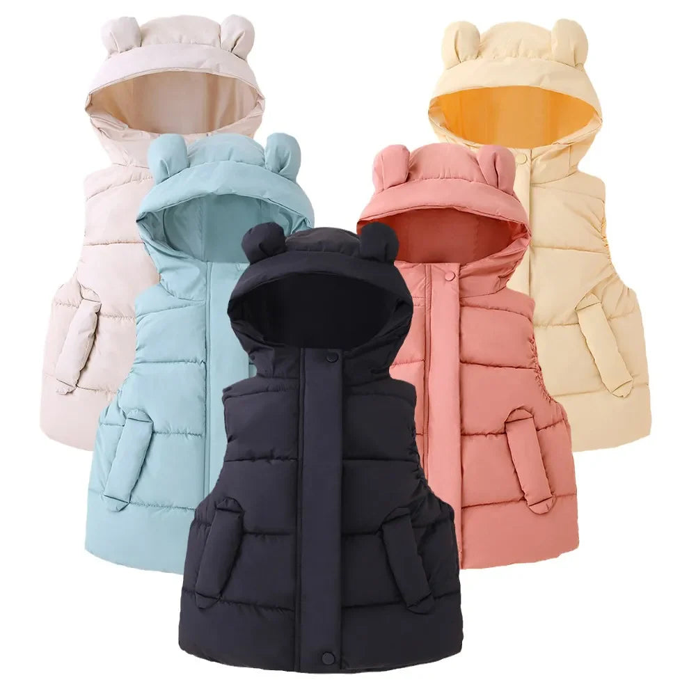 Mini Fashion™ - Lämmin ja trendikäs - Hupullinen toppaliivi