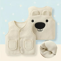 Thumbnail for Baby Bear Fleece Vest – Lämmin ja pehmeä – Lasten karhuliivi