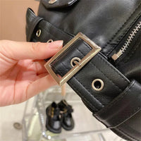 Thumbnail for Girls Leather Jacket – Kestävä ja tyylikäs – Nahkainen lasten takki